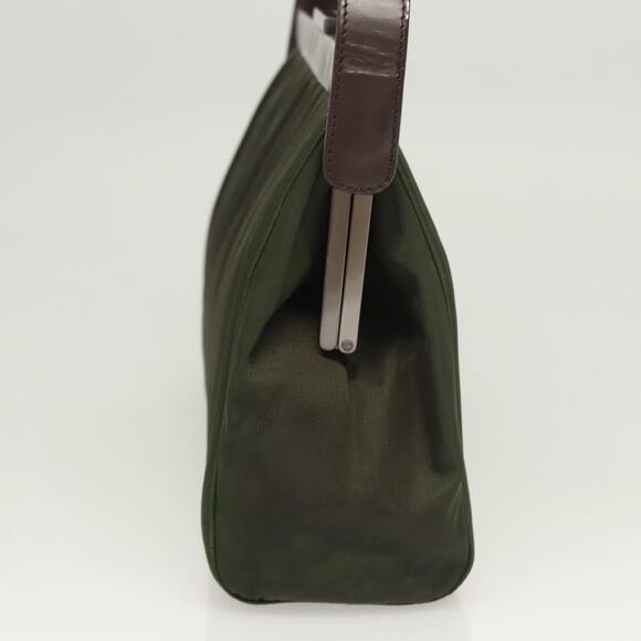 PRADA Shoulder Bag Nylon Khaki Silver - Picture 5 of 12